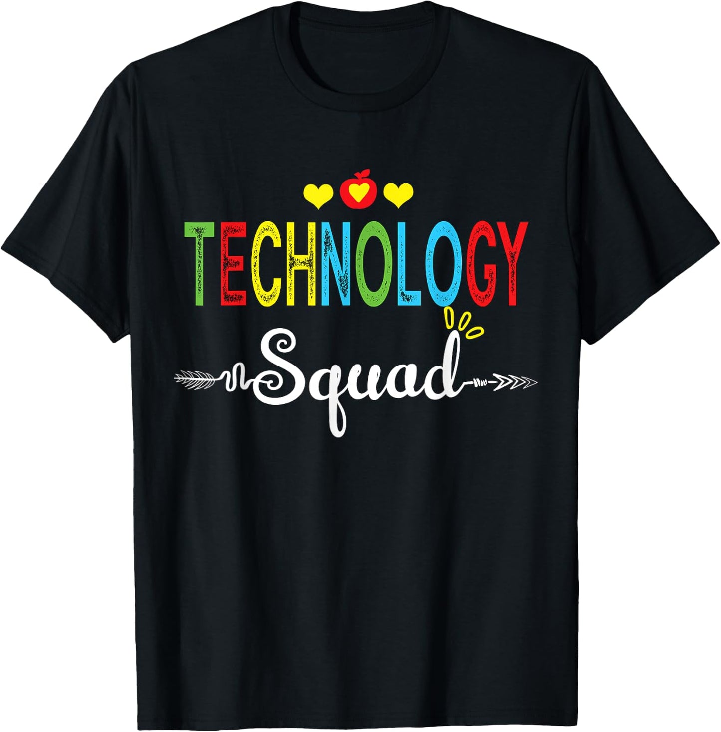 Technology Squad Computer Teacher Students Back School Shirt Women Girls Kids T-Shirt - T-Shirt | Black