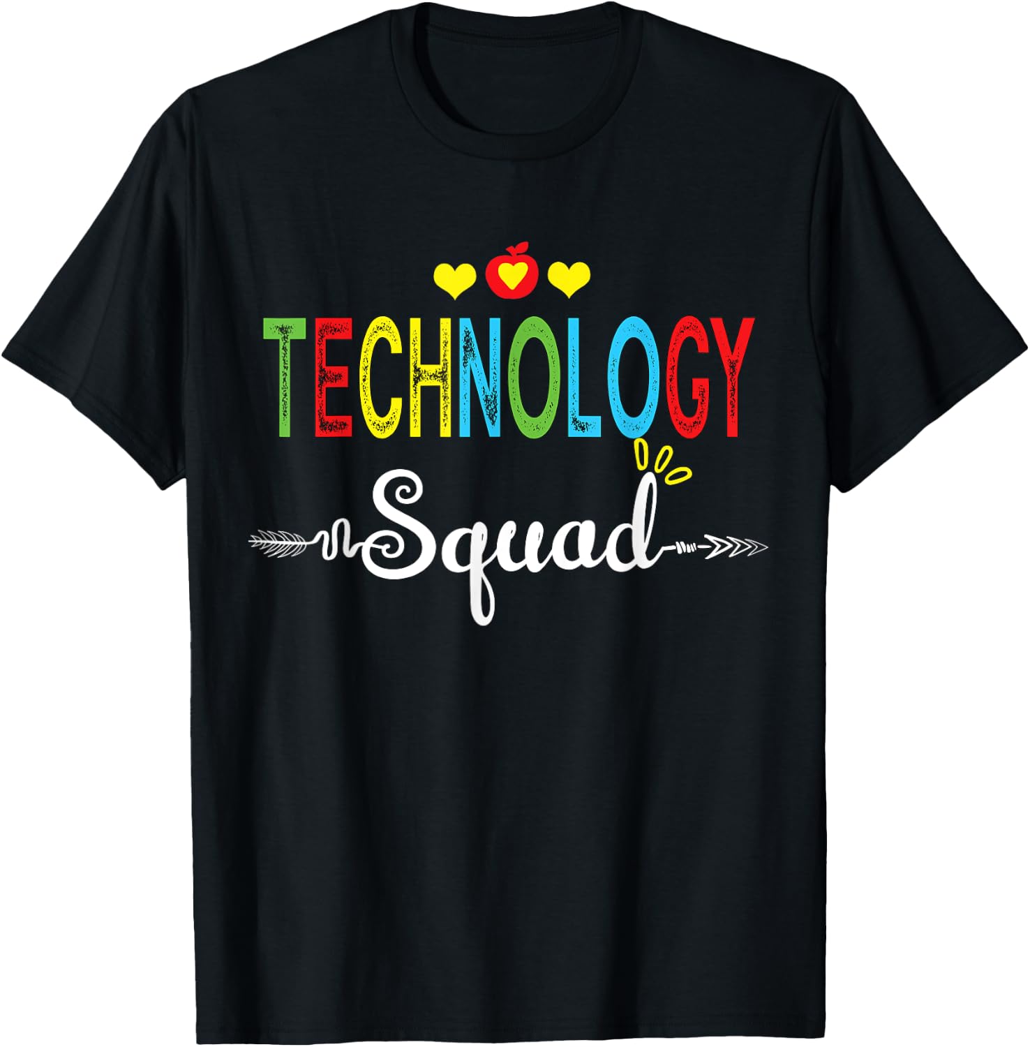 Technology Squad Computer Teacher Students Back School Shirt Women Girls Kids T-Shirt - T-Shirt | Black
