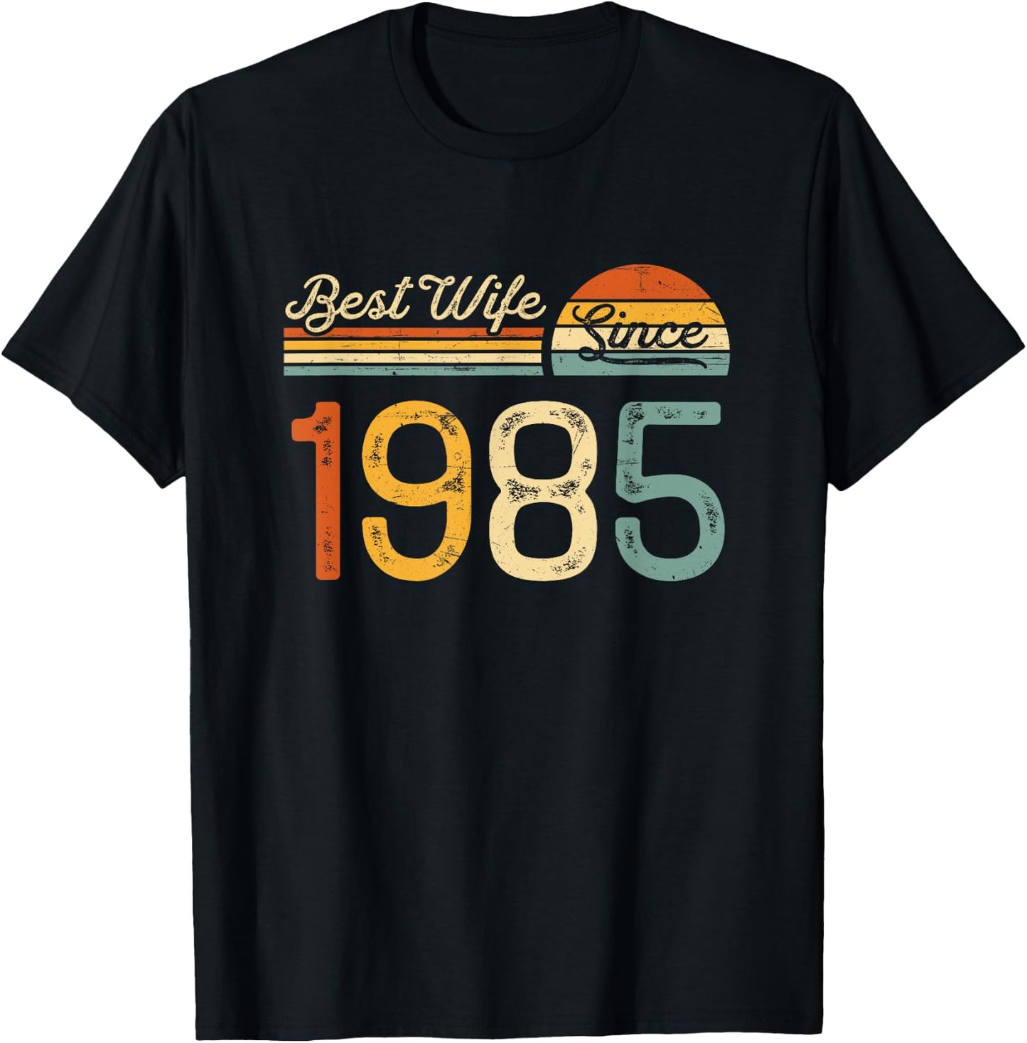 40th wedding anniversary - Best Wife Since 1985 40 years T-Shirt - T-Shirt | Black