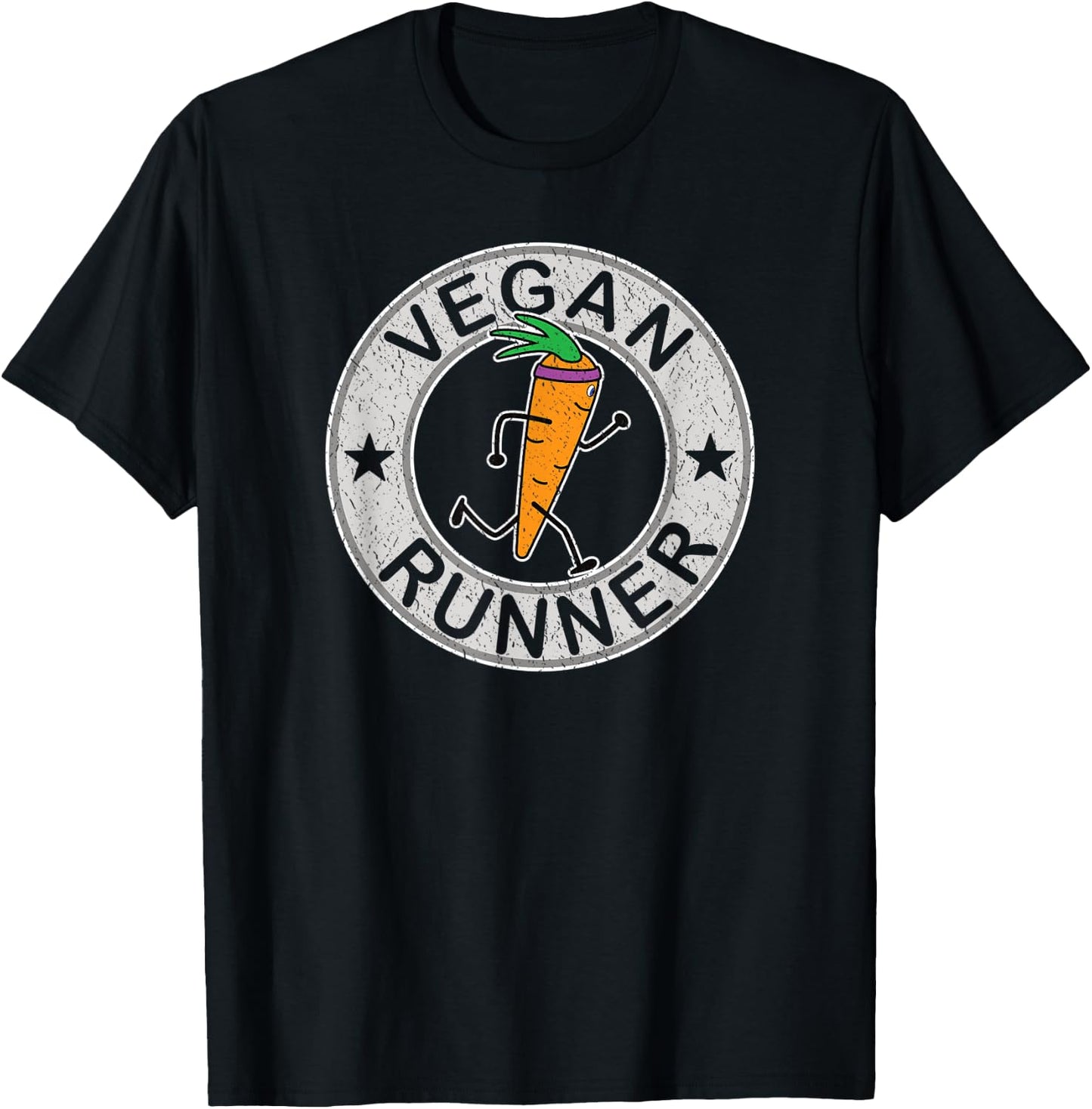 Vegan Runner Plant Powered Athlete T-Shirt - T-Shirt | Black