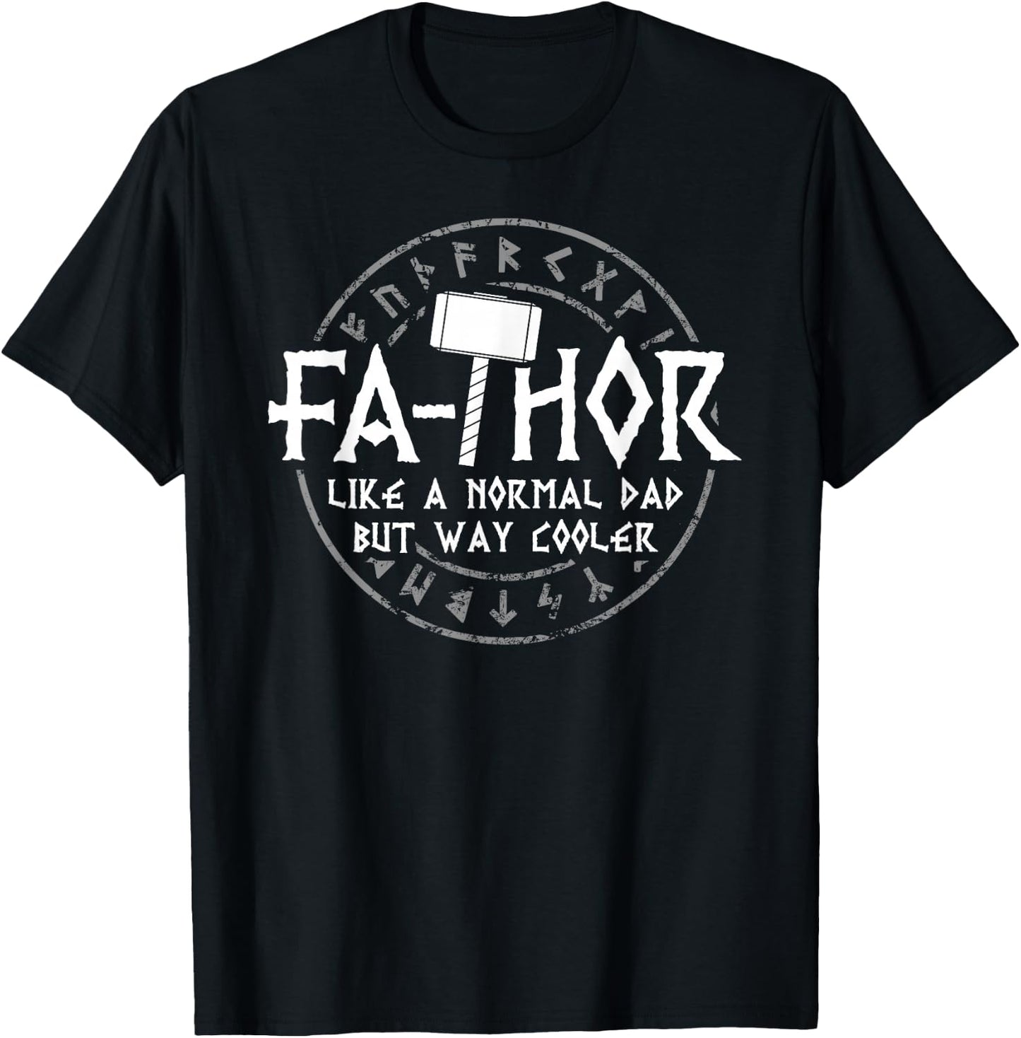 Fa-Thor I Daddy Viking Fathers Day T-Shirt - T-Shirt | Black