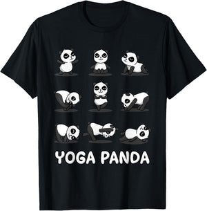 Funny Panda Yoga Shirt Zen Bear Panda Meditation Yoga Lover T-Shirt - T-Shirt | Black