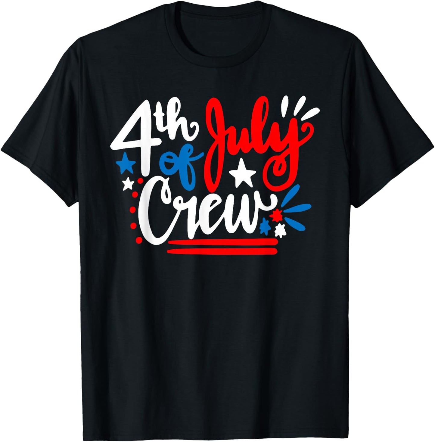 4th of July Crew Family Matching Patriotic Men Women Kids T-Shirt - T-Shirt | Black