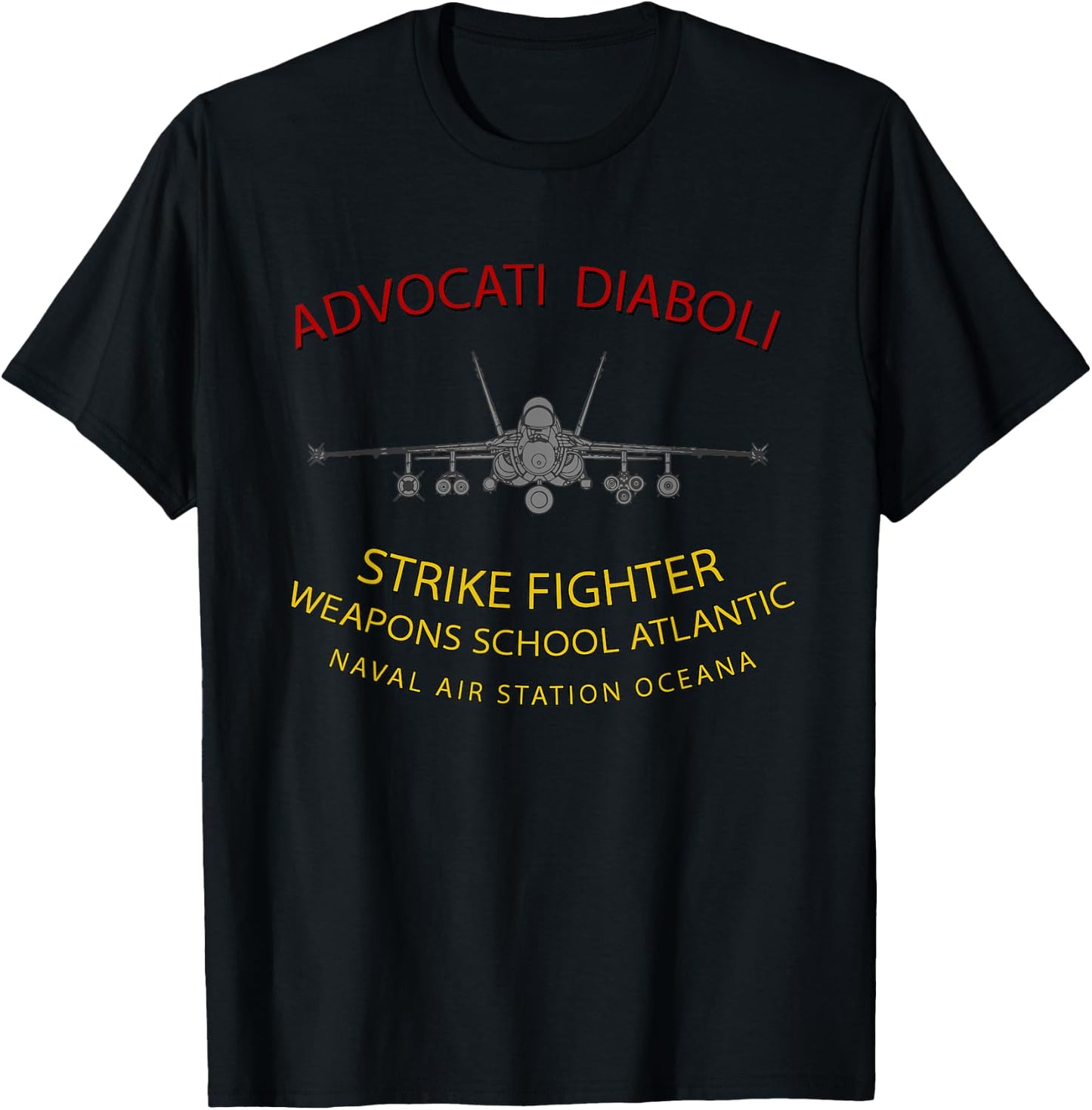 Strike Fighter Weapons School Atlantic, NAS Oceana F-18 T-Shirt - T-Shirt | Black