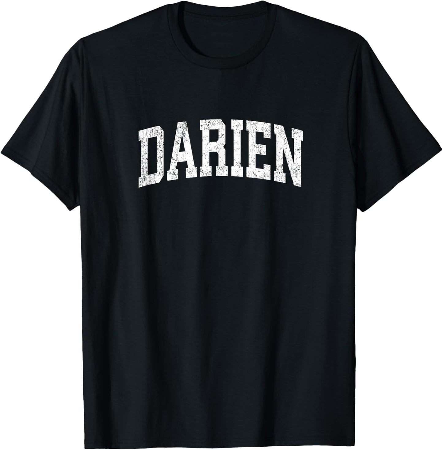 Darien Connecticut CT Vintage Athletic Sports Design T-Shirt - T-Shirt | Black
