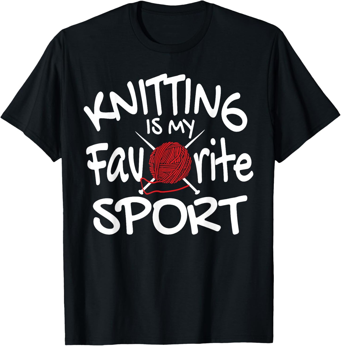 Knitting Sport Queen - Knitters Yarn T-Shirt - T-Shirt | Black