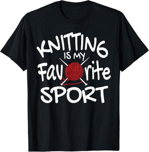 Knitting Sport Queen - Knitters Yarn T-Shirt - T-Shirt | Black