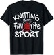 Knitting Sport Queen - Knitters Yarn T-Shirt - T-Shirt | Black