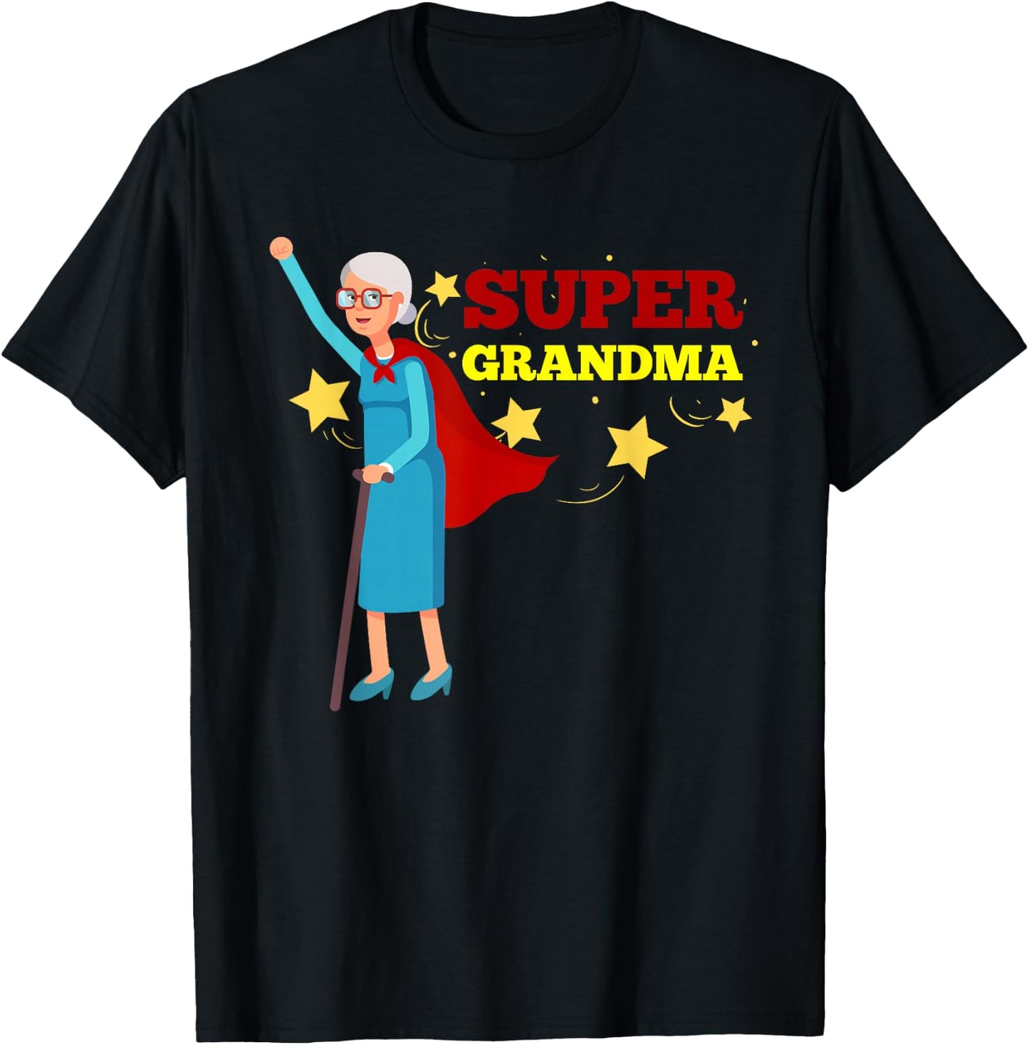 Funny Super Grandma Classic Funny Mother's Day T-Shirt - T-Shirt | Black