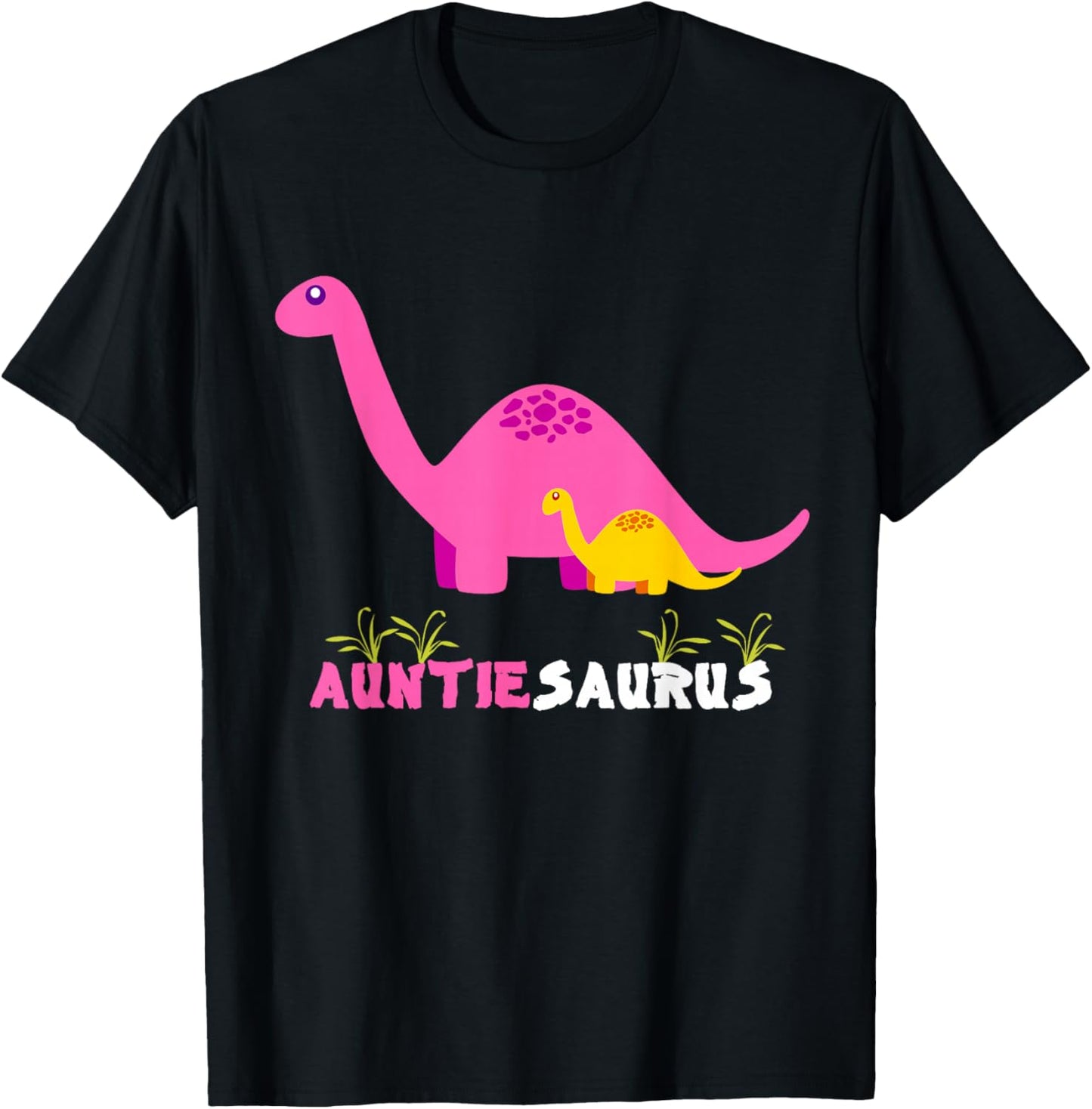 Dinosaur Auntiesaurus Auntie T-Shirt - T-Shirt | Black