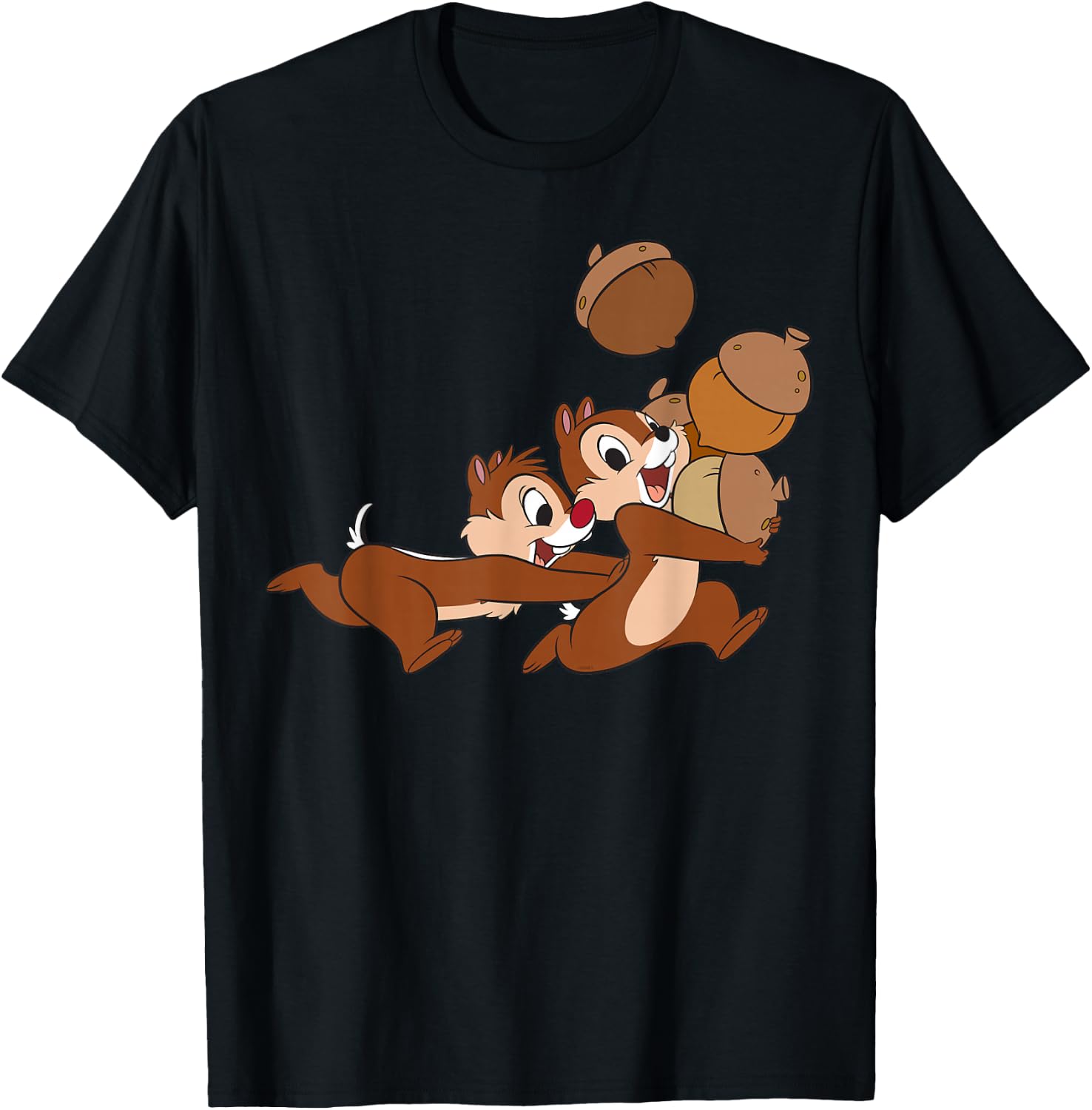 Disney Chip ‘n Dale Chipmunks Acorn Run Small T-Shirt - T-Shirt | Black