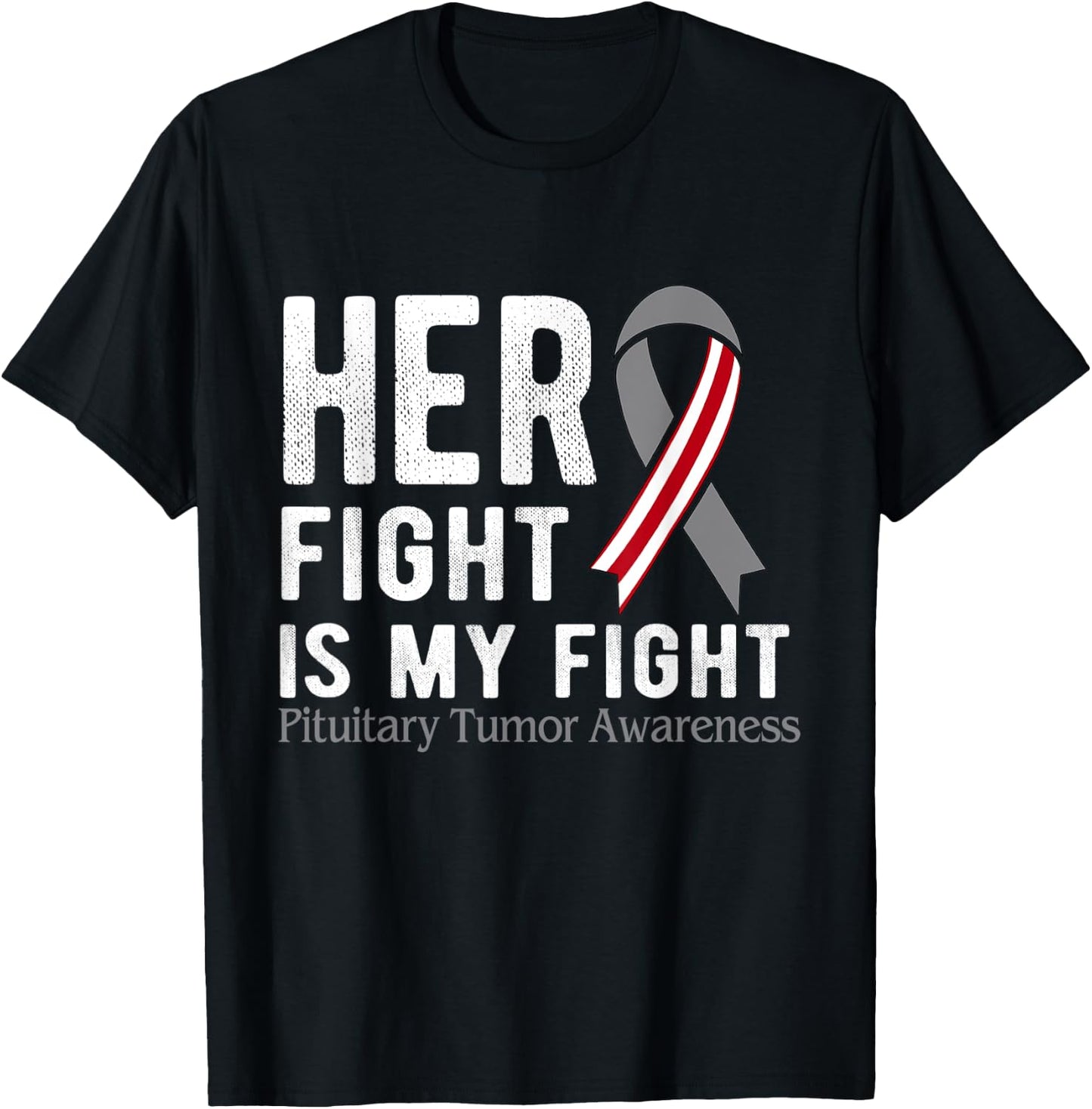 Her fight is my fight Pituitary Tumor T-Shirt - T-Shirt | Black