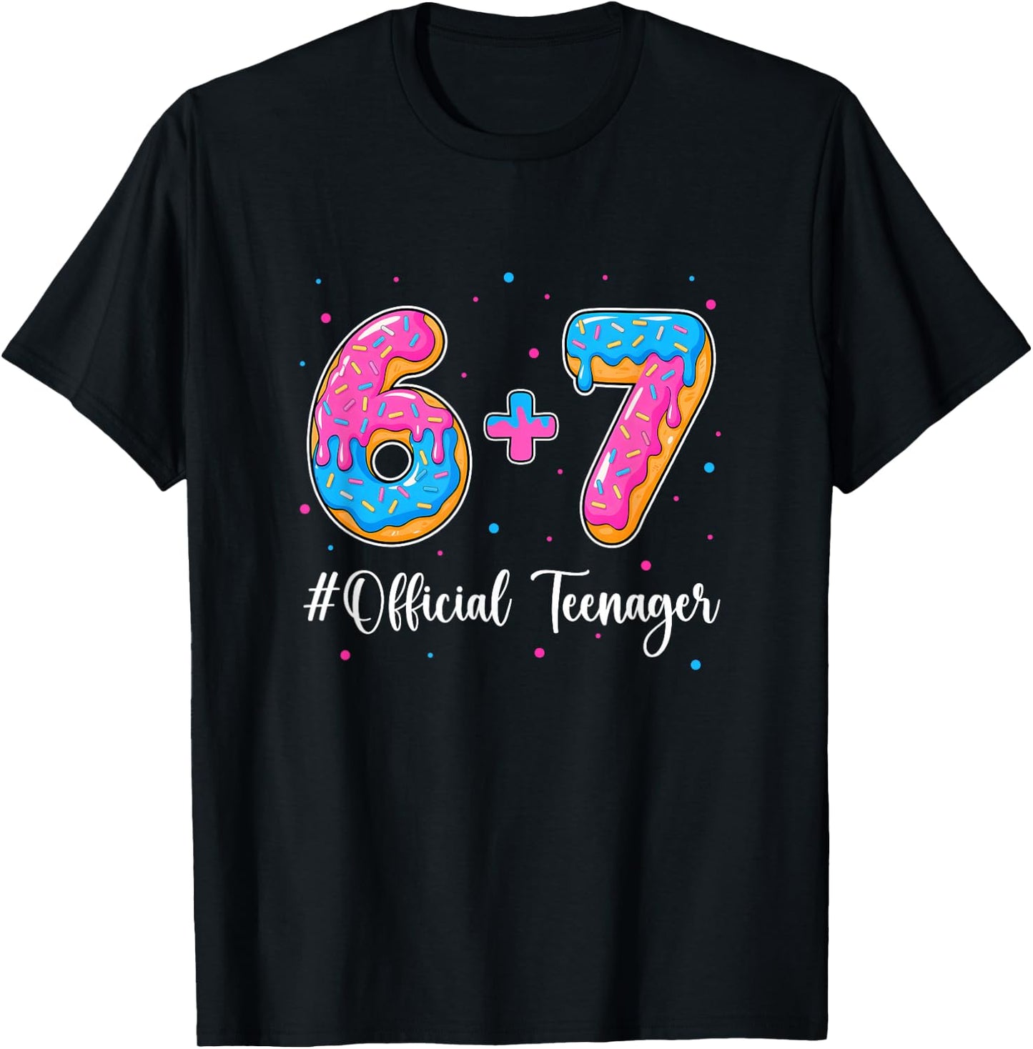 Funny 13Th Birthday Official Teenager 6+7 Year Old Boys Kids T-Shirt - T-Shirt | Black
