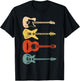 Cool Guitar Players Art Men Women Vintage Acoustic Guitarist T-Shirt - T-Shirt | Black