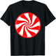 Peppermint Candy Christmas T-Shirt - T-Shirt | Black