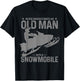 Never Underestimate An Old Man With A Snowmobile Funny T-Shirt - T-Shirt | Black