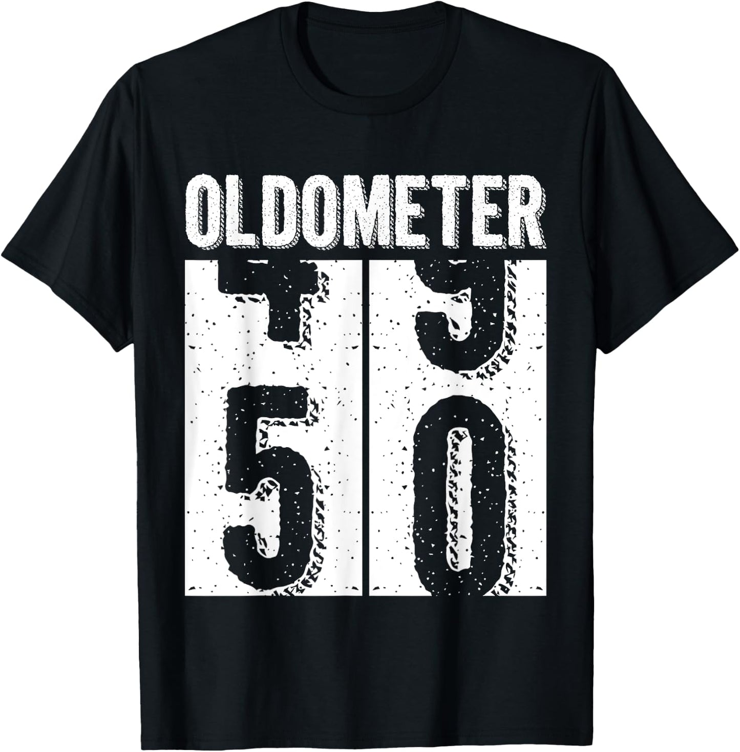 50th Birthday Gifts Oldometer 49-50 Vintage Funny Men Women T-Shirt - T-Shirt | Black