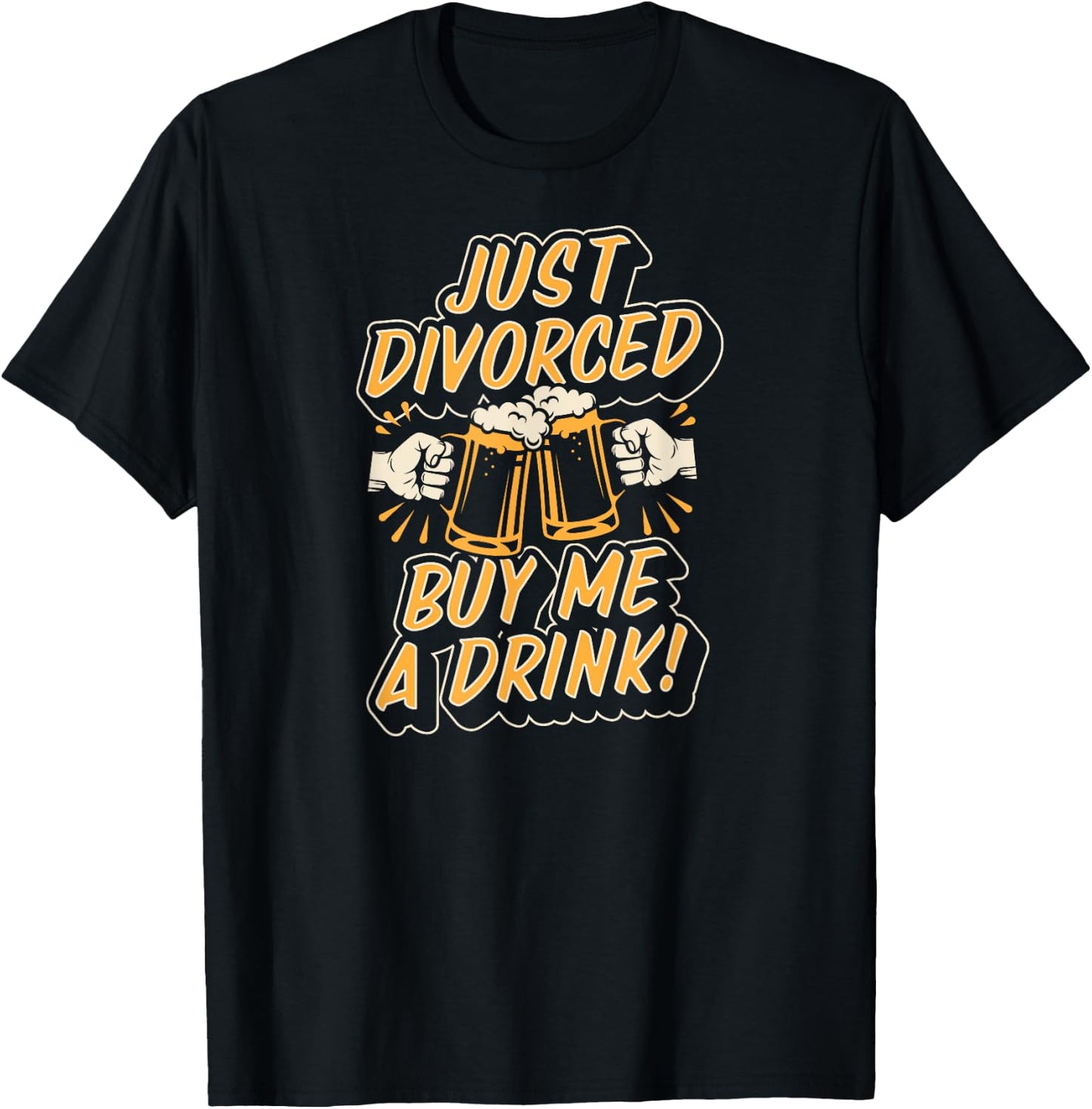 Just Divorced Buy Me A Drink Beer Divorce Party T-Shirt - T-Shirt | Black