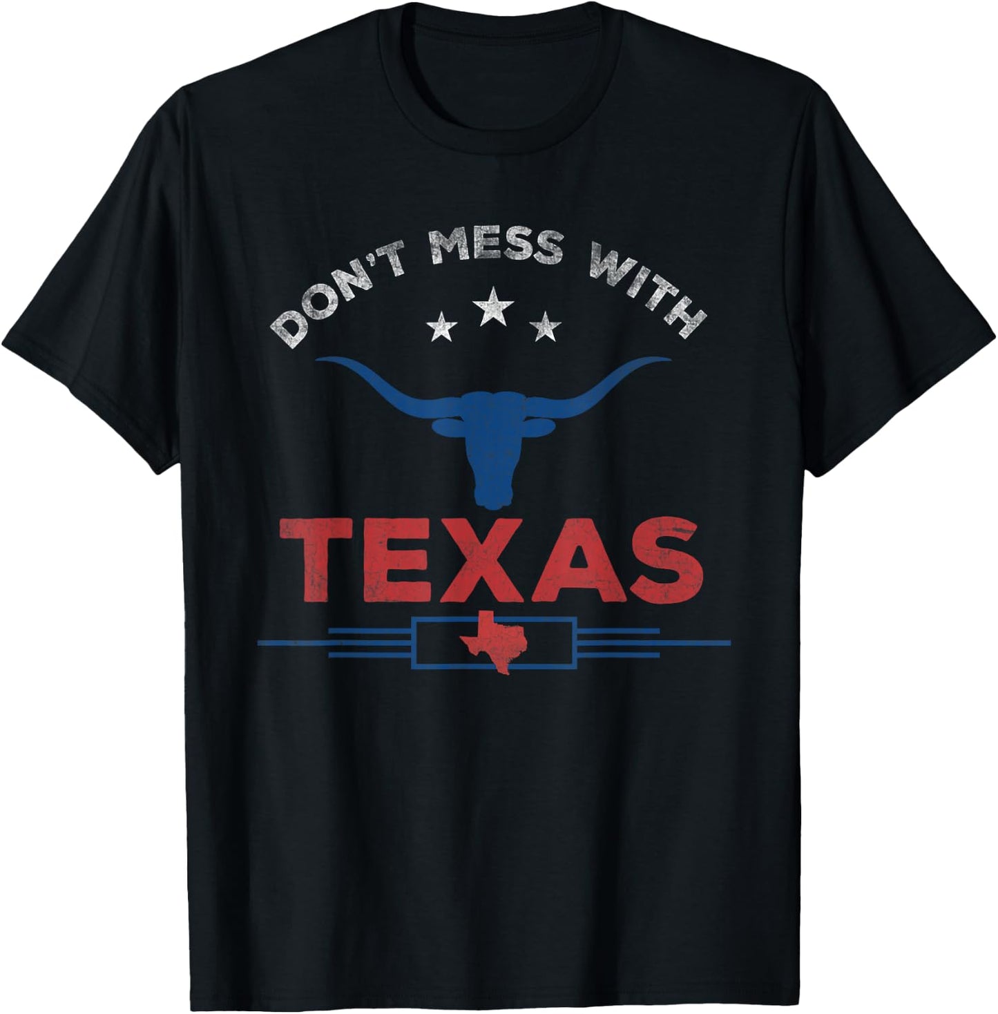 Don't get stuck with Vintage Texas Longhorn Funny Vintage T-Shirt - T-Shirt | Black
