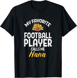 Favorite American Football Player Nana Grandma Mimi Women T-Shirt - T-Shirt | Black