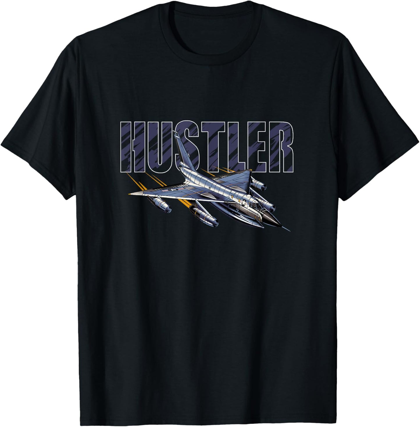 USA Military Warbird B58 Hustler Supersonic Airplane T-Shirt - T-Shirt | Black