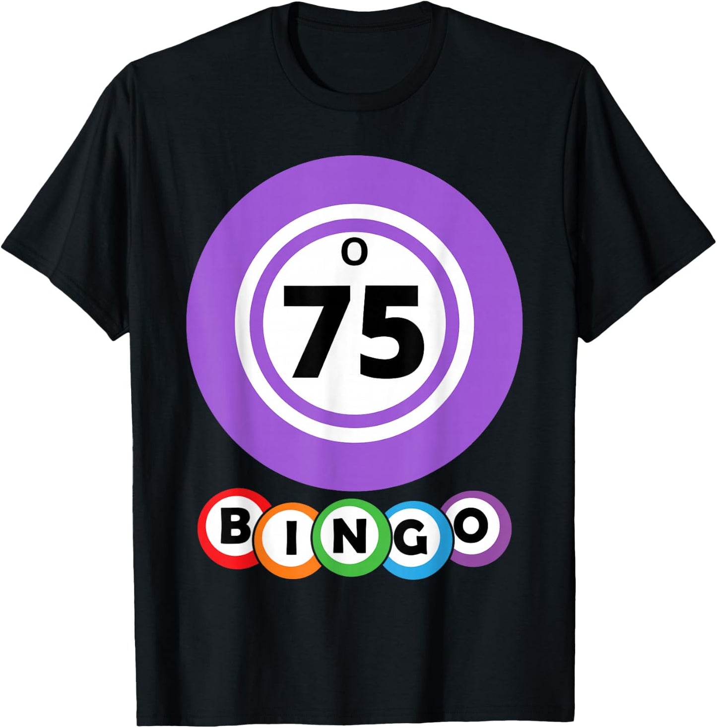 Lucky Bingo O75 Group Bingo Costume T-Shirt - T-Shirt | Black
