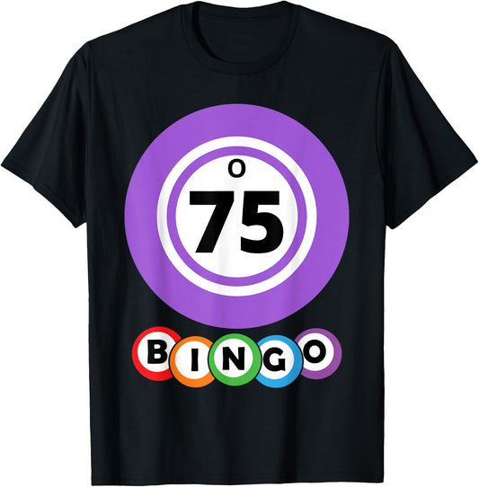 Lucky Bingo O75 Group Bingo Costume T-Shirt - T-Shirt | Black