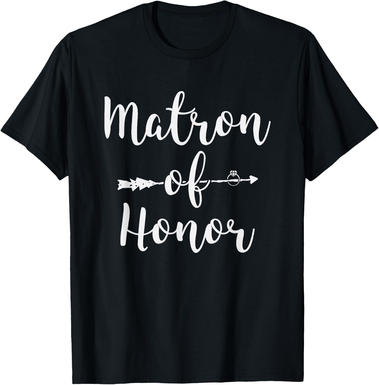 Matron of Honor Shirt Best Bachelorette Party Women T-Shirt - T-Shirt | Black