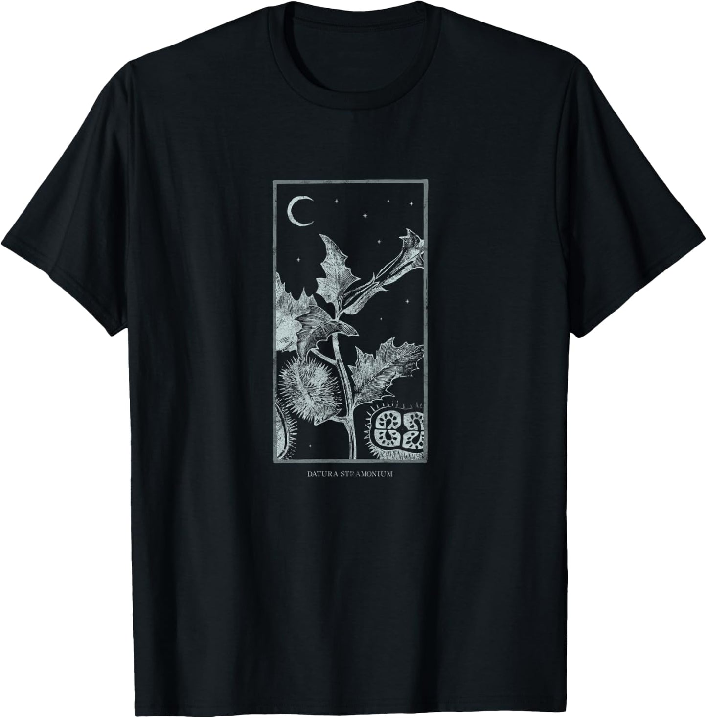 Occult Psychoactive Jimson Weed Gothic Grunge Tarot Trip T-Shirt - T-Shirt | Black