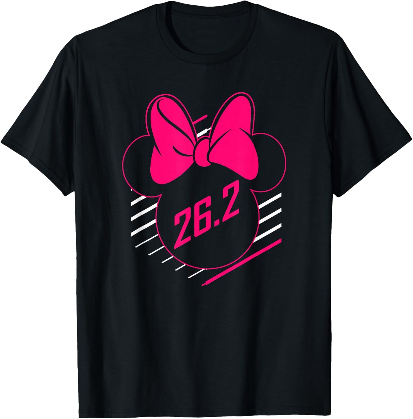Disney Mickey And Friends Minnie Mouse 26.2 Marathon Runner T-Shirt - T-Shirt | Black
