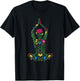 Namaste Yoga Women Meditation Colorful flower T-Shirt - T-Shirt | Black