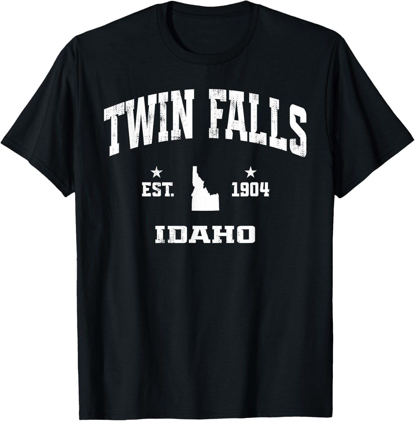 Twin Falls Idaho ID Vintage Throwback Classic Souvenir T-Shirt - T-Shirt | Black