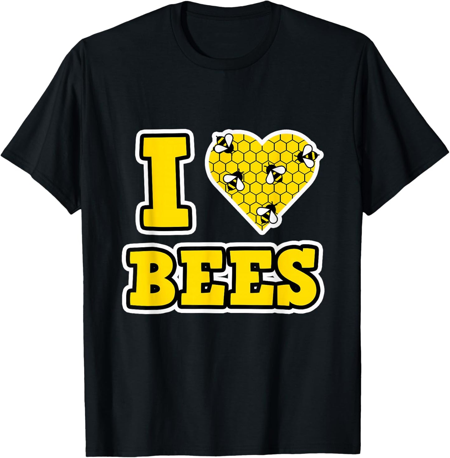 Bee Shirt - I Love Bees T-Shirt - T-Shirt | Black