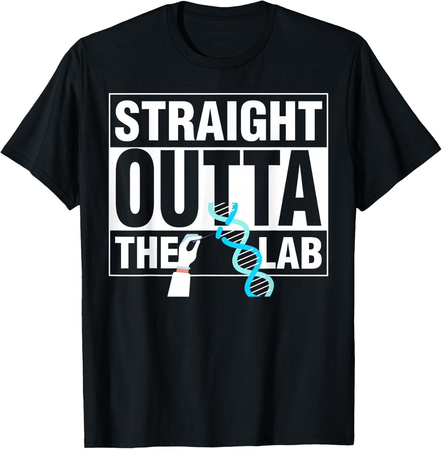 Crispr Straight Outta The Lab T-Shirt - T-Shirt | Black