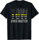 Tow Lives Matter Thin Yellow Line Tow Truck Driver Shirt T-Shirt - T-Shirt | Black