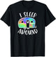 I Sleep Around Funny Tie-Dye Camper Camping Adventure T-Shirt - T-Shirt | Black