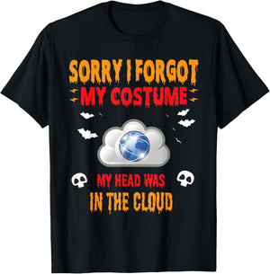 Halloween Cloud Computing lazy costume T-Shirt - T-Shirt | Black