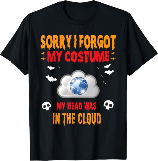 Halloween Cloud Computing lazy costume T-Shirt - T-Shirt | Black