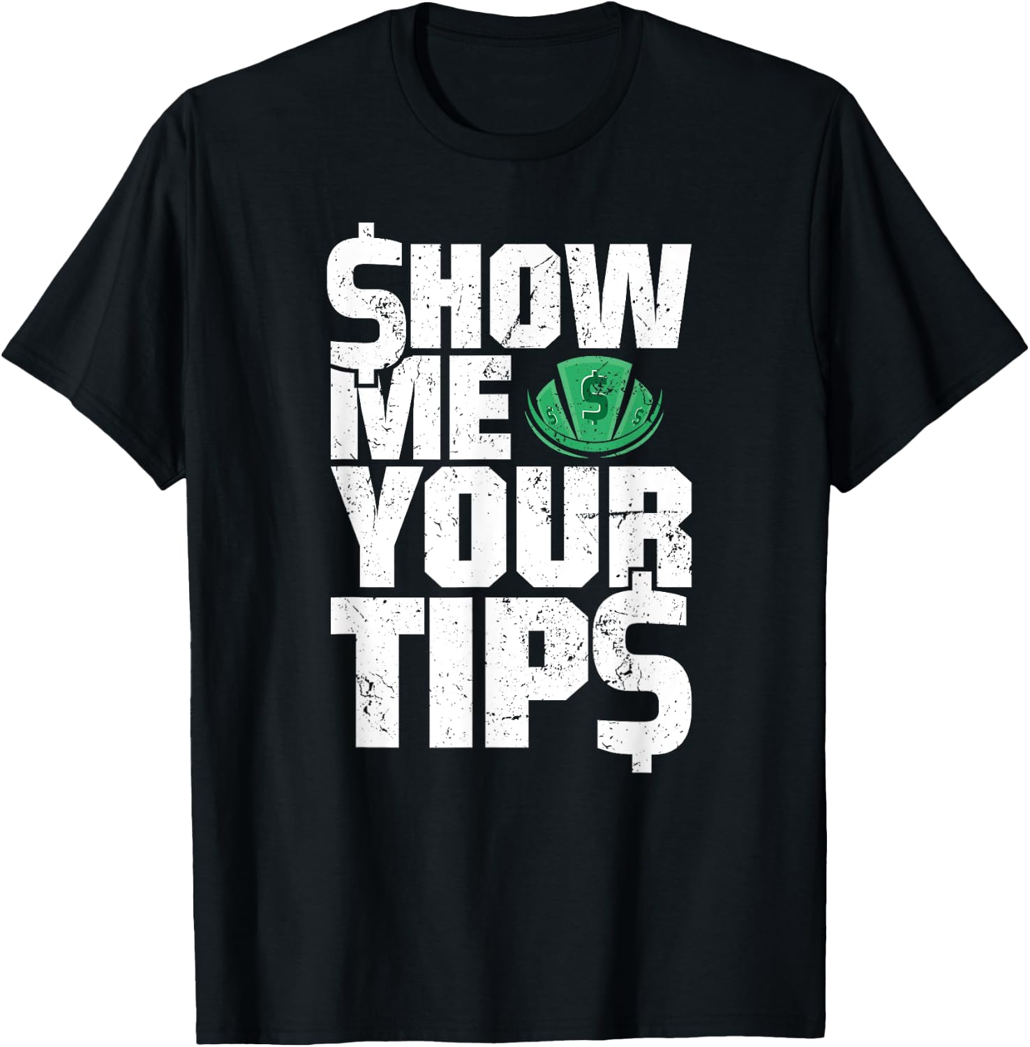 Show Me Your Tips Funny Bartender Water Shirt T-Shirt - T-Shirt | Black