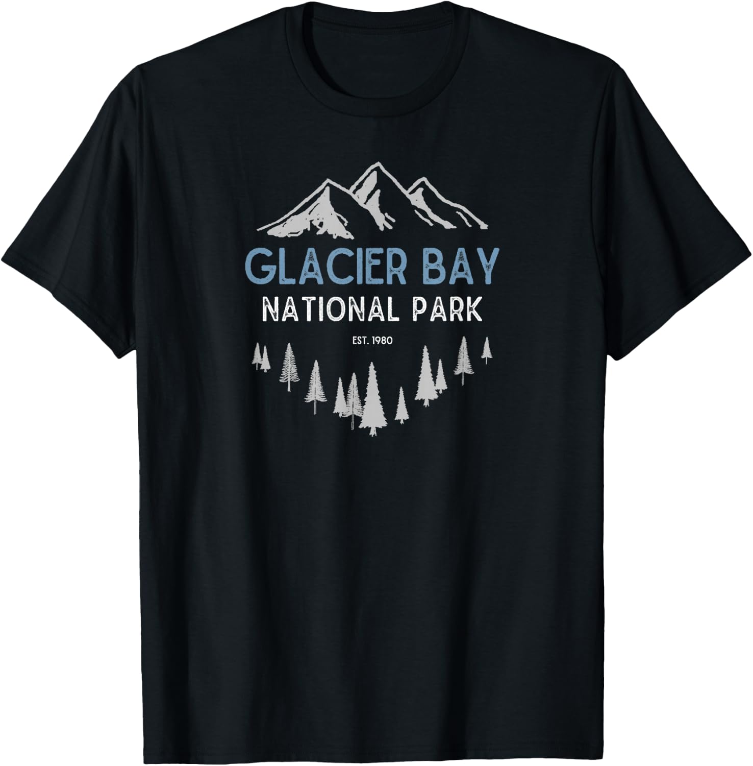 Glacier Bay National Park Vintage Alaska Shirt T-Shirt - T-Shirt | Black