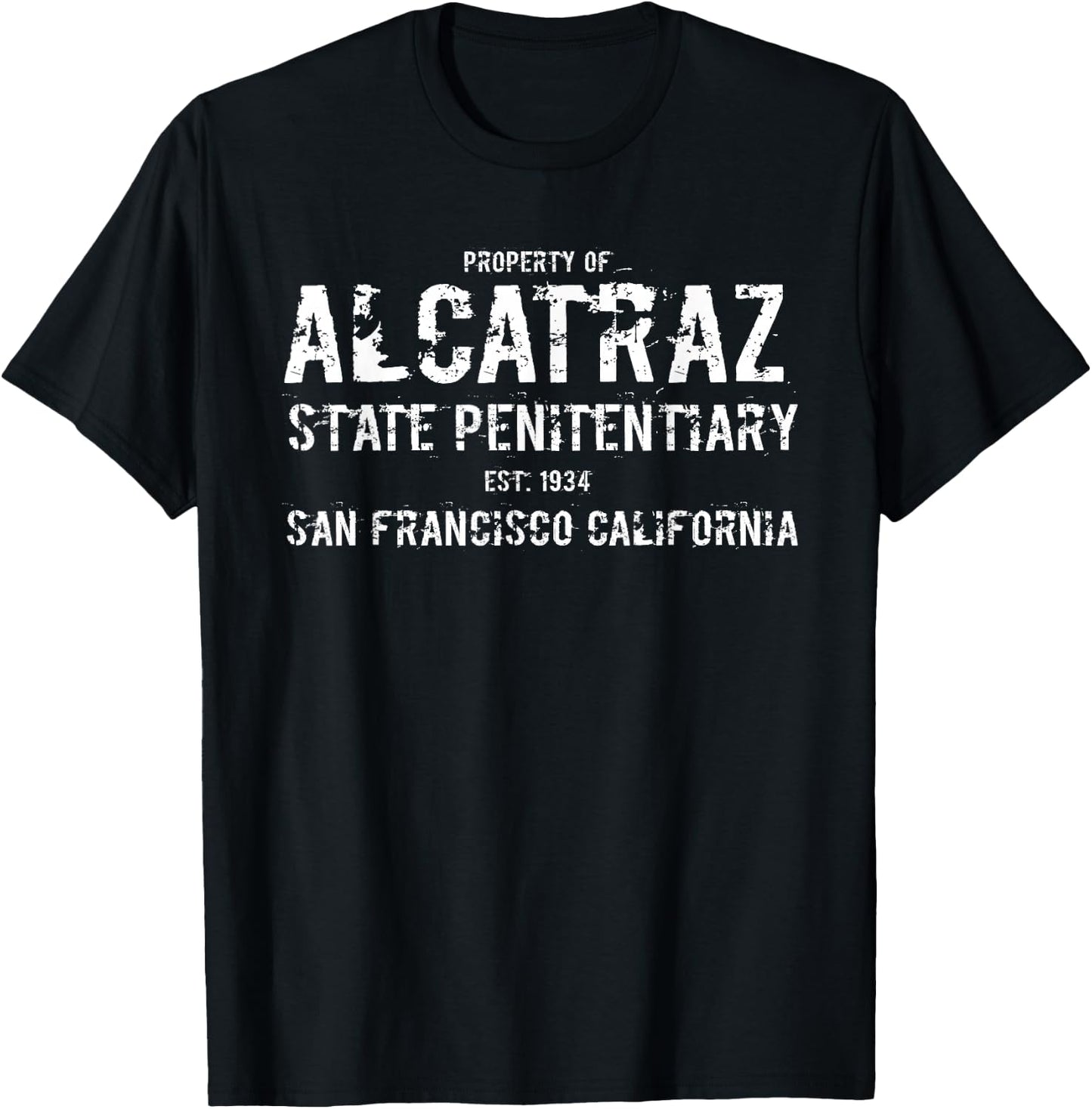 Funny Inmate Property of Alcatraz Penitentiary Prison T-Shirt - T-Shirt | Black