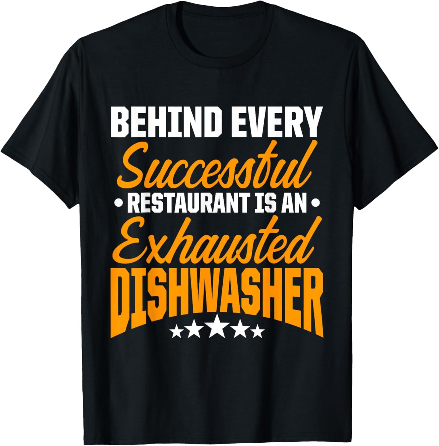 Dishwasher Successful Funny Dishwashing Gift T-Shirt - T-Shirt | Black