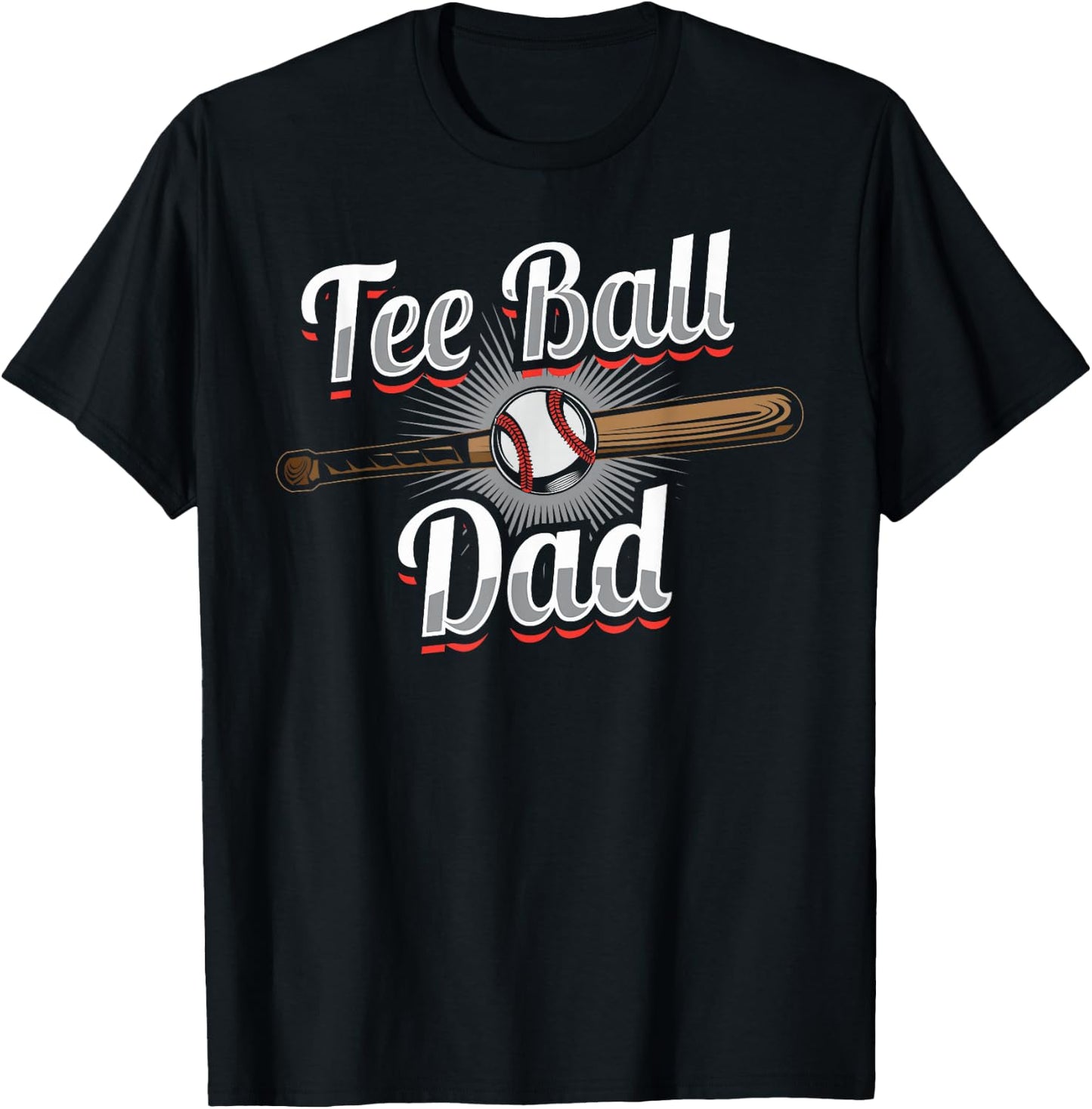 Ball Dad Baseball T-Ball Player T-Shirt - T-Shirt | Black