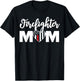 Firefighter Mom Shirt Proud Mother Design Thin Red Line T-Shirt - T-Shirt | Black
