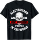 Electrician Electrical Repairman Electronics Technician T-Shirt - T-Shirt | Black