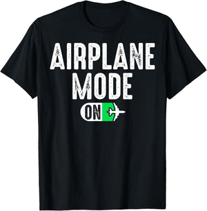 Airplane Mode on - CFI Pilot Aircraft Instructor Gifts T-Shirt - T-Shirt | Black