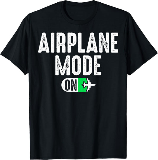 Airplane Mode on - CFI Pilot Aircraft Instructor Gifts T-Shirt - T-Shirt | Black