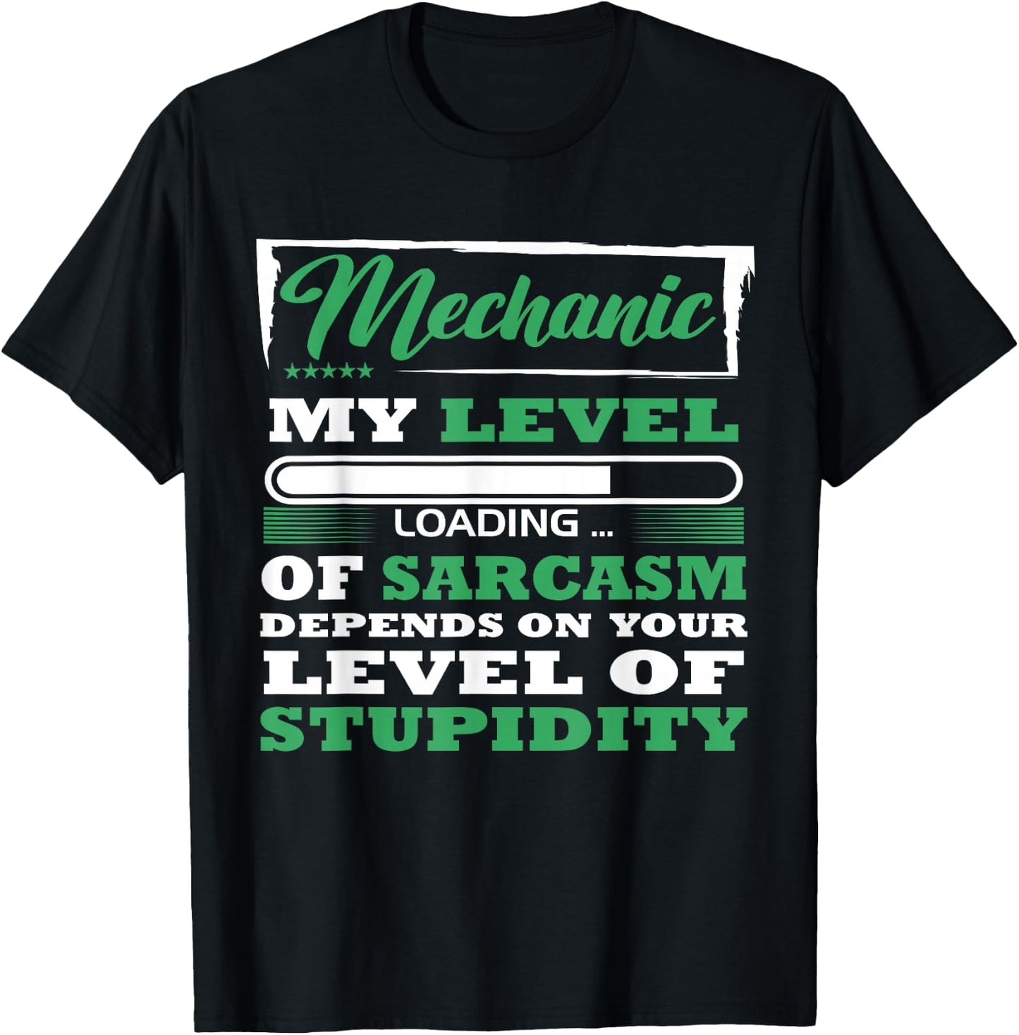 Mechanic funny my level of sarcasm T-Shirt - T-Shirt | Black