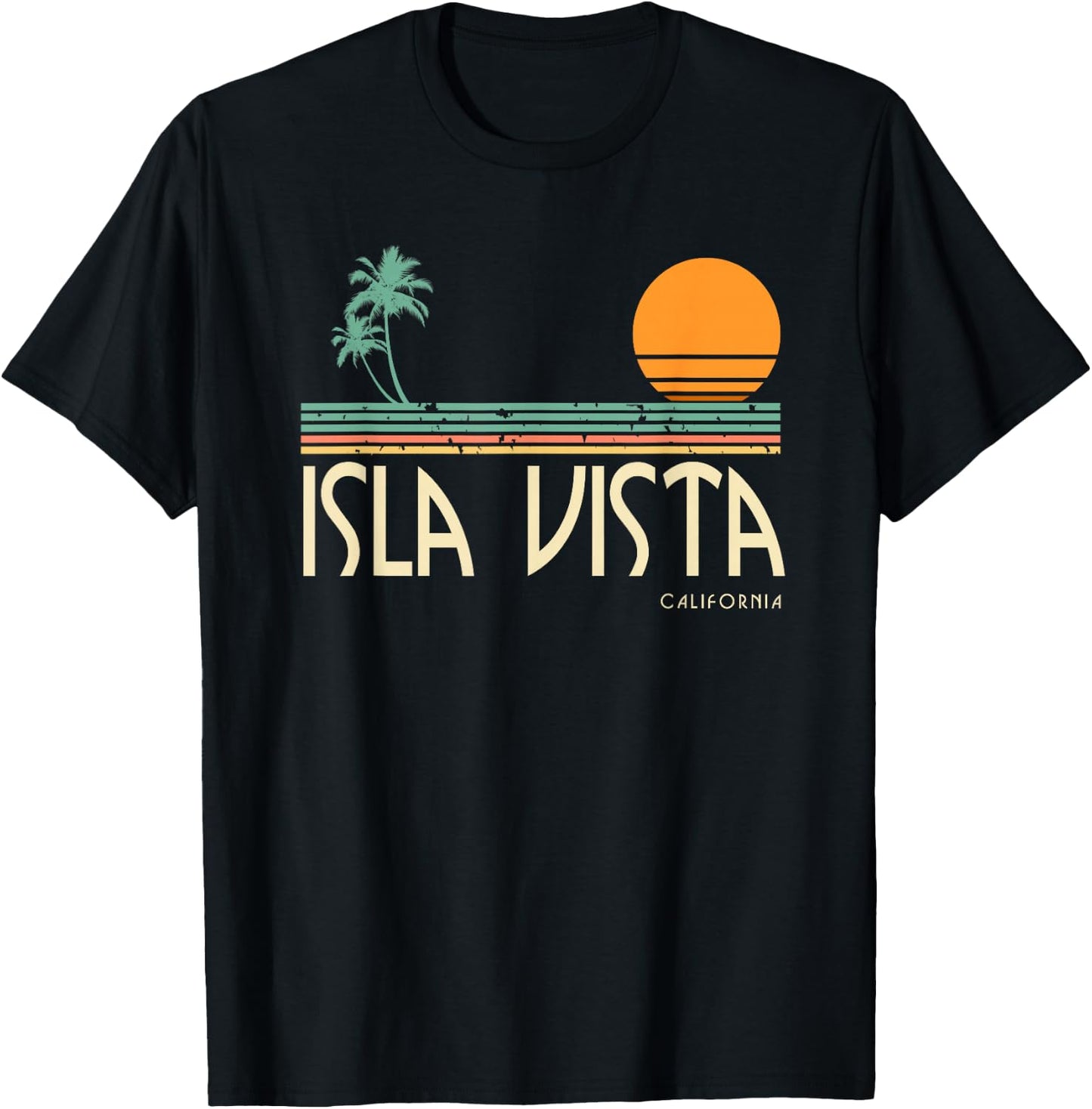 Vintage Isla Vista California T-Shirt - T-Shirt | Black