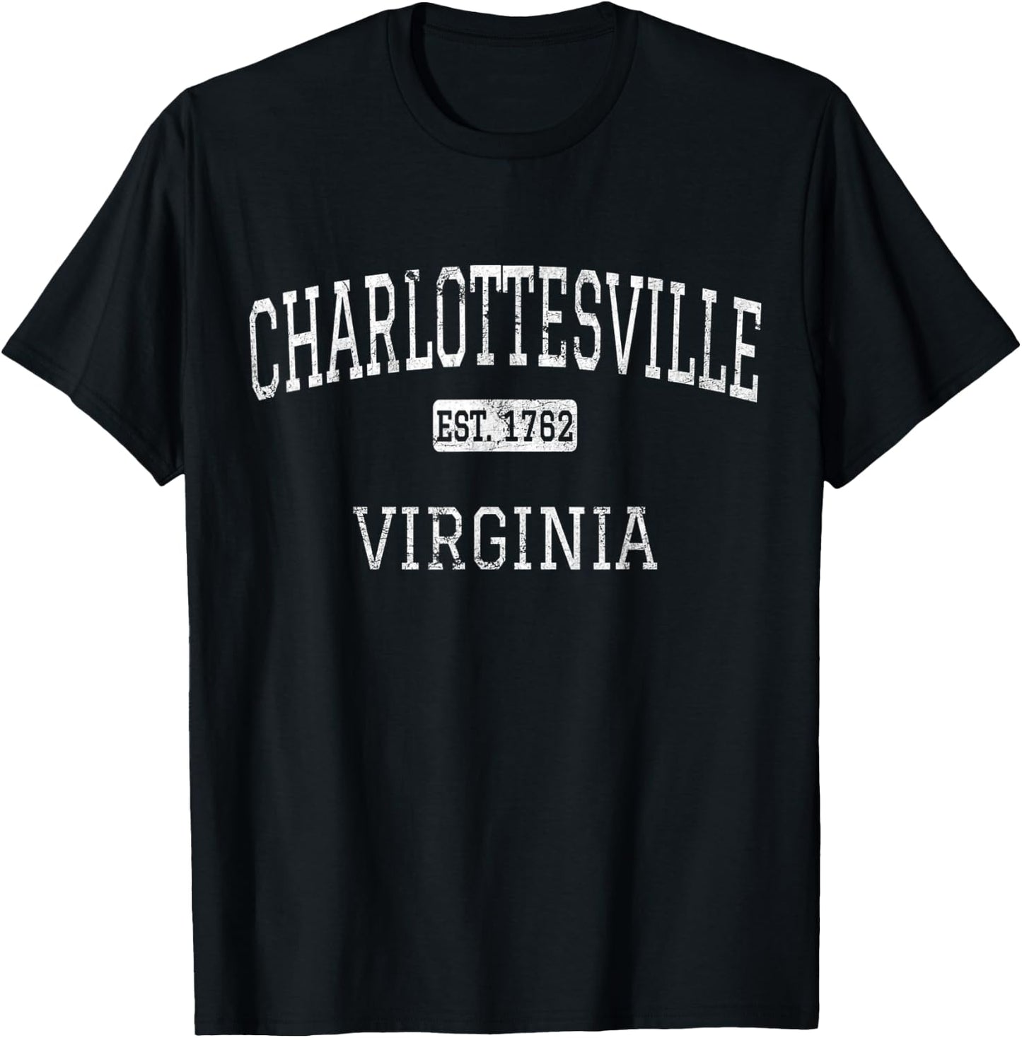 Charlottesville Virginia VA Vintage T-Shirt - T-Shirt | Black